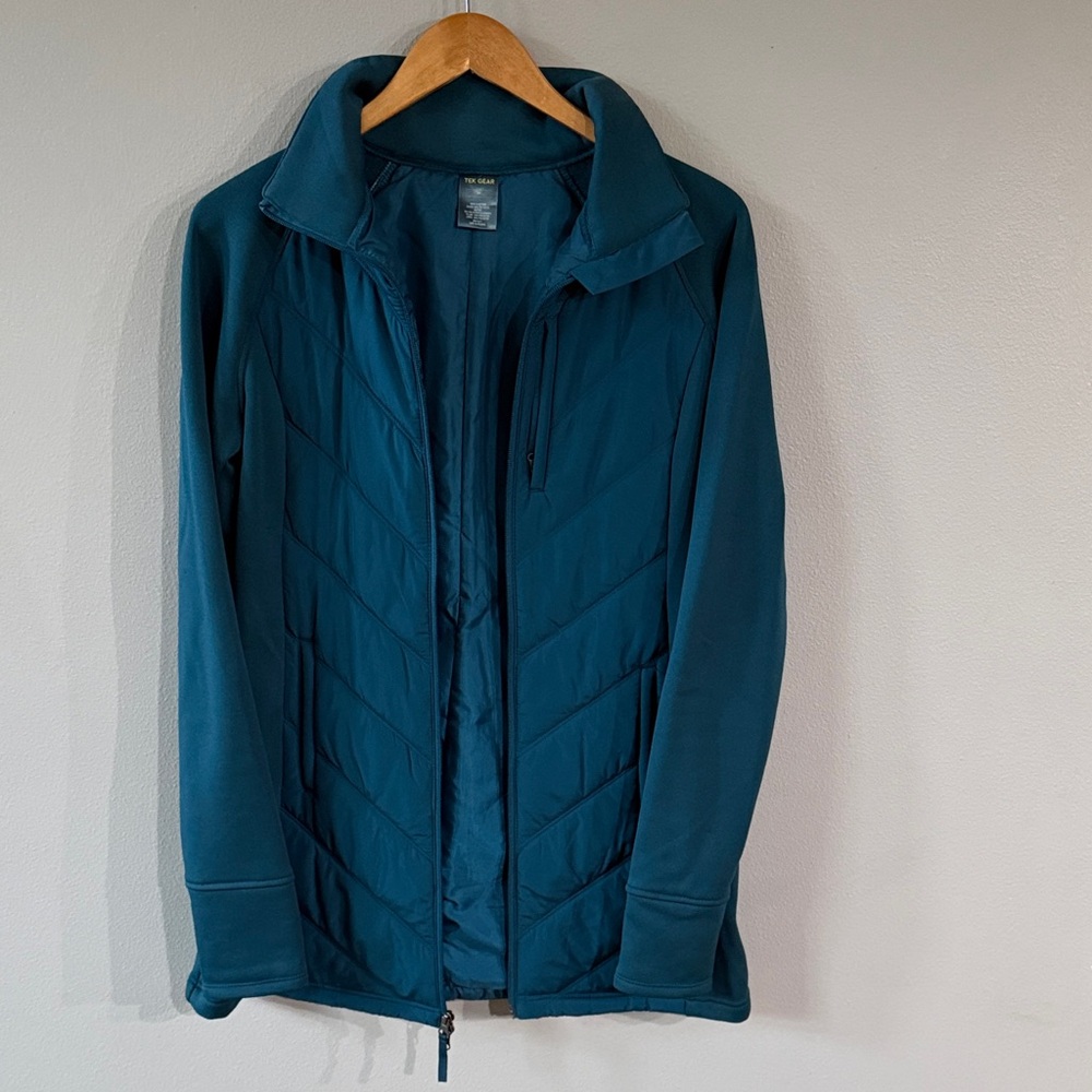 tek gear Teal Quilted Long Jacket